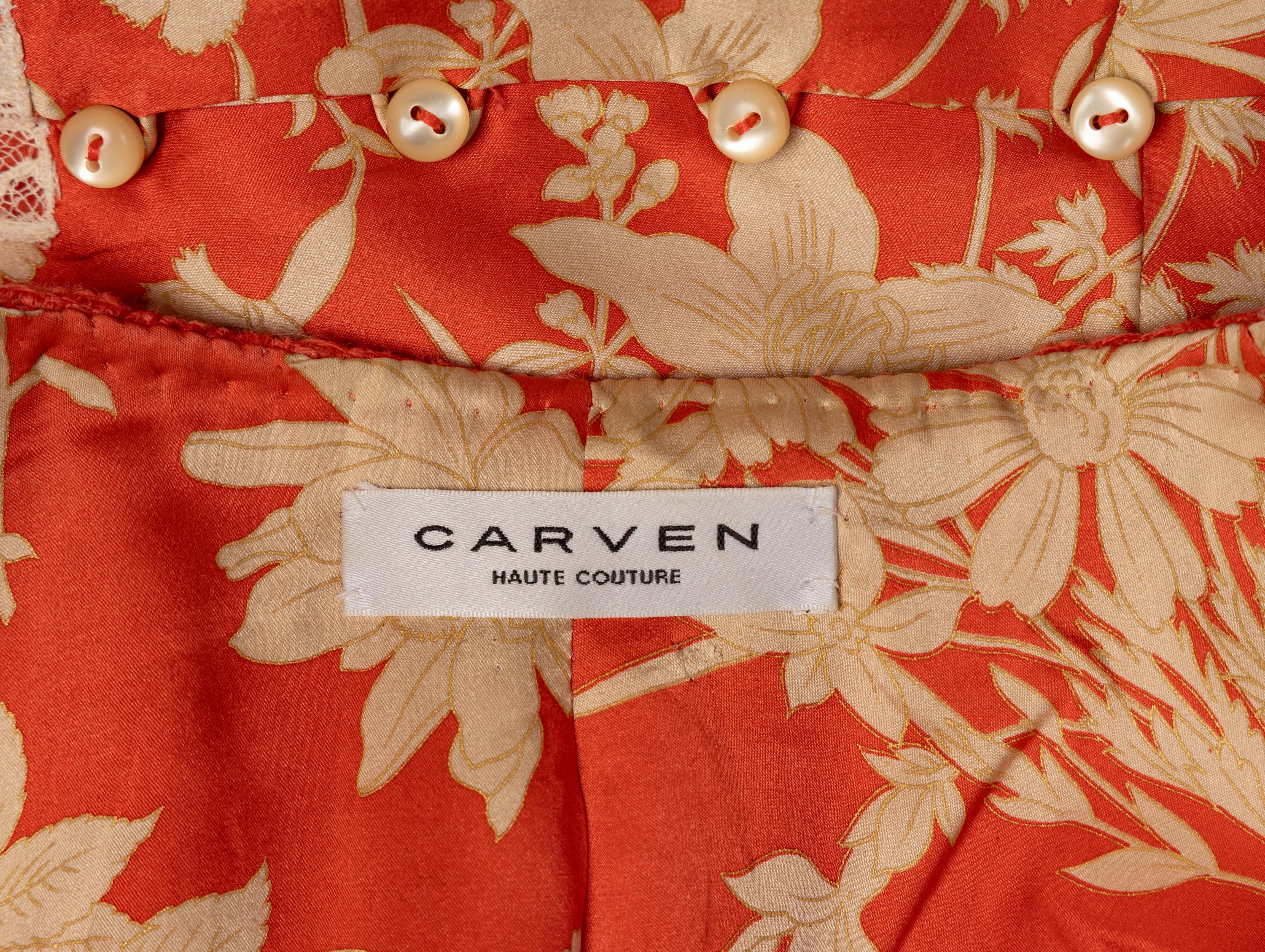 Carven Haute Couture, Coral Pantsuit Ensemble