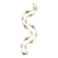 Yvel, Cultured Pearl and Yellow Gold Station Necklace