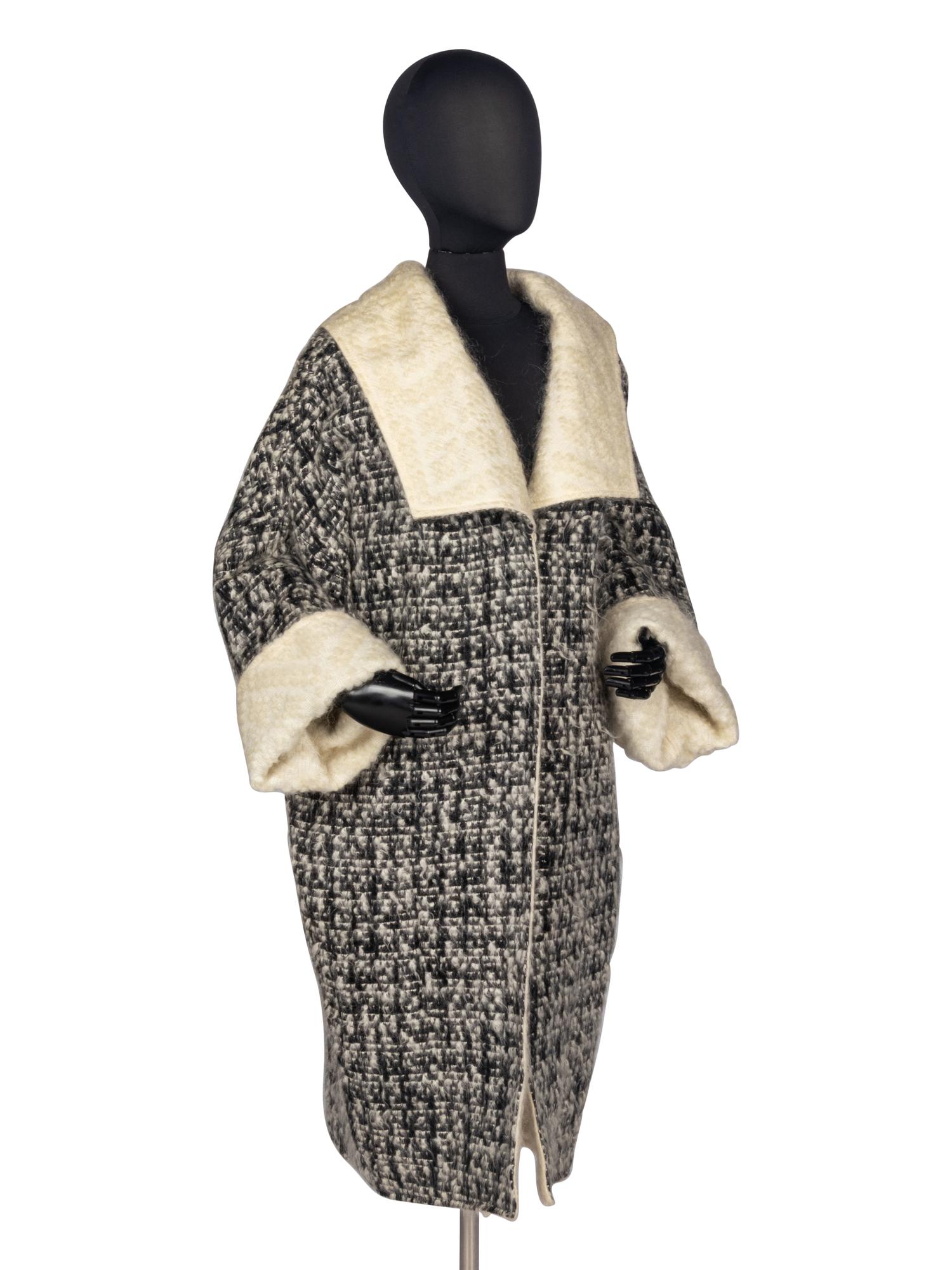 Christian Dior Tweed Coat & Scarf
