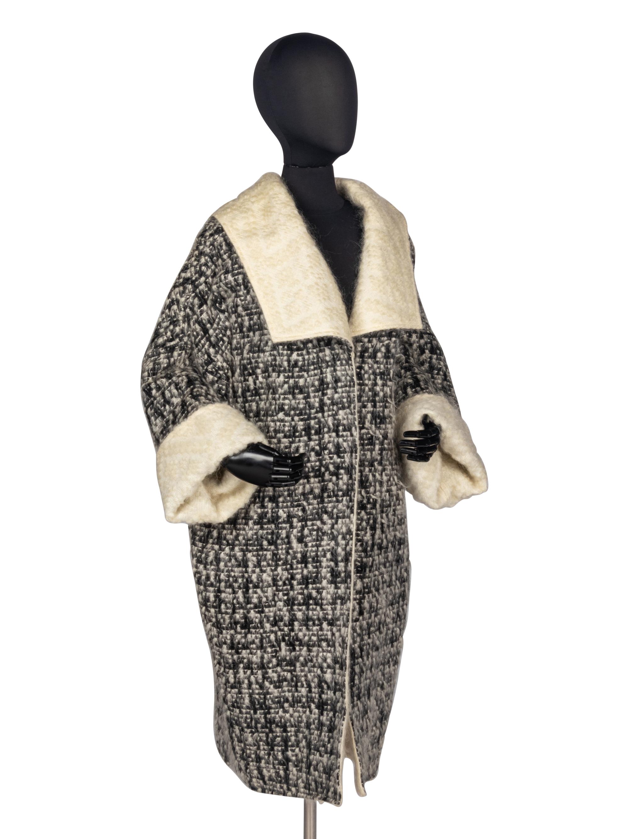 Christian Dior Tweed Coat & Scarf