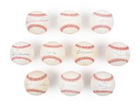 A Collection of 10 Hall of Fame Manager Signed Autograph Baseballs (JSA)