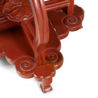 A Chinese Export Red Lacquer Side Table