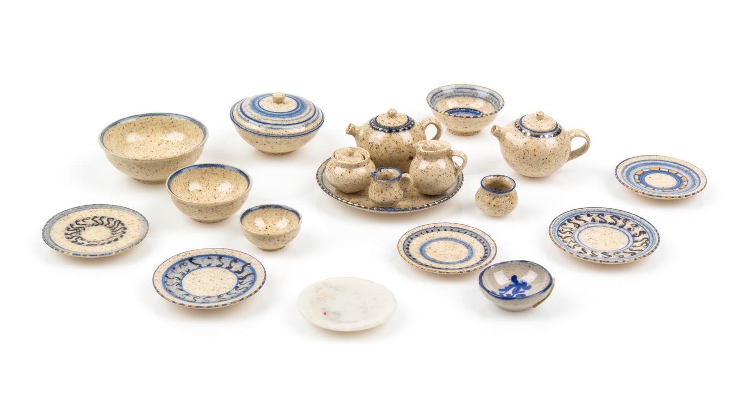 A Collection of Pottery Table Articles Diameter of first 1 1/4 inches. — Marie-Luce Pelletier
