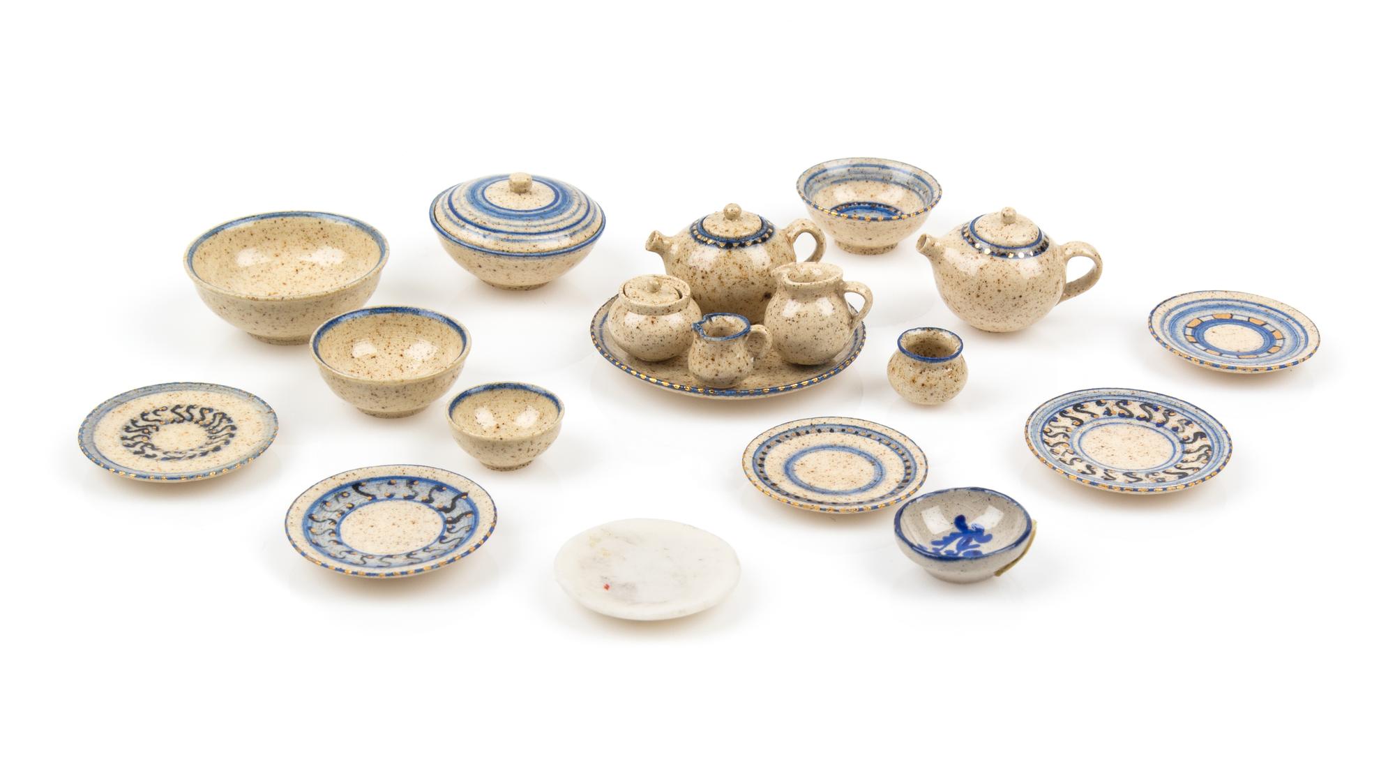 A Collection of Pottery Table Articles Diameter of first 1 1/4 inches. — Marie-Luce Pelletier