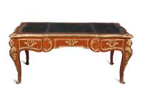 A Louis XV Style Bronze-Mounted Kingwood Bureau Plat