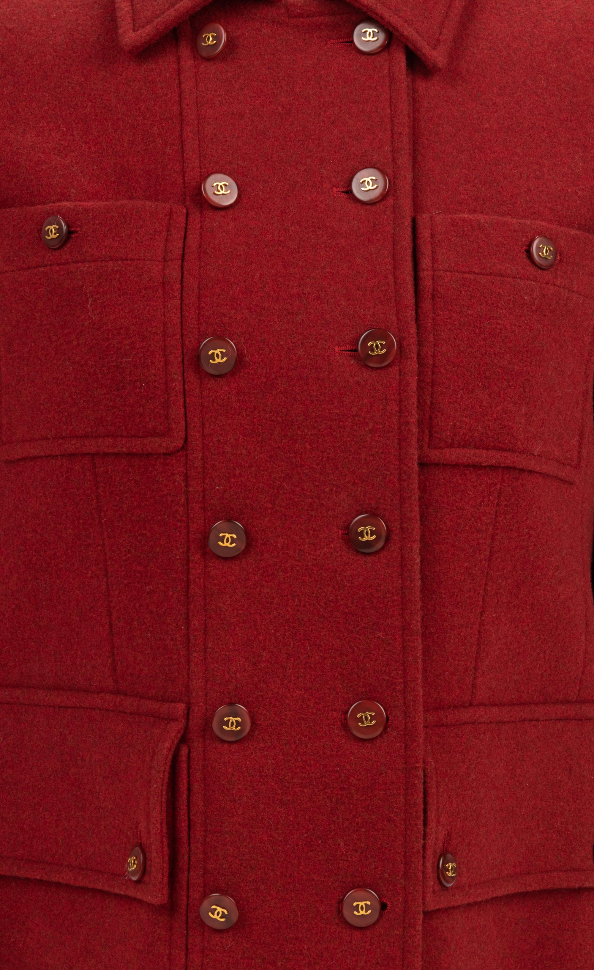Chanel Cashmere Double Breast Jacket, Fall 1995