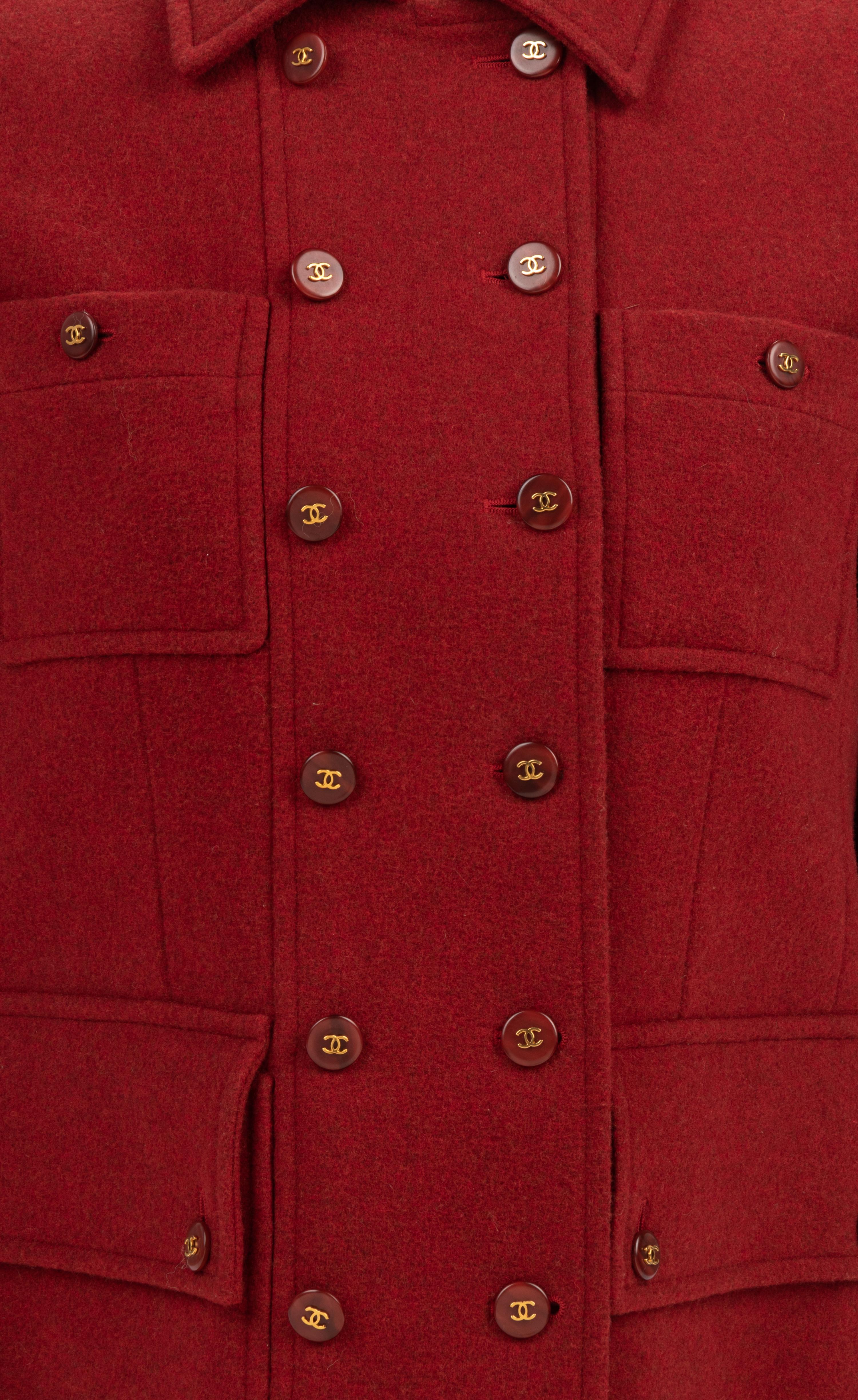 Chanel Cashmere Double Breast Jacket, Fall 1995