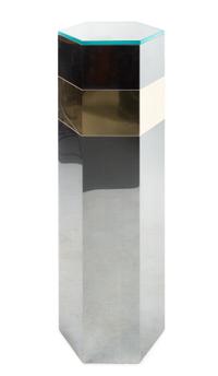 A Chrome and Brass Pedestal Height 42 1/2 inches. — STYLE OF MILO BAUGHMAN