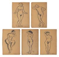 A Set of 15 Framed Figure Studies by Joseph Brummer