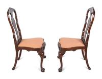 A Pair of Continental Marquetry Side Chairs — 19TH CENTURY