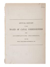 [TRANSPORTATION] -- [CANALS]. A group of maps and pamphlets related to early 19th-century Midwest transportation routes including a Map and Profile of the Proposed Route for the Michigan and Illinois Canal.