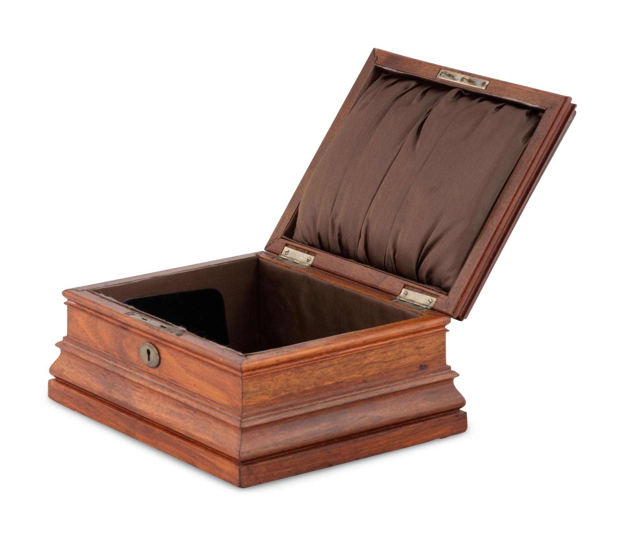 A Walnut Table Casket