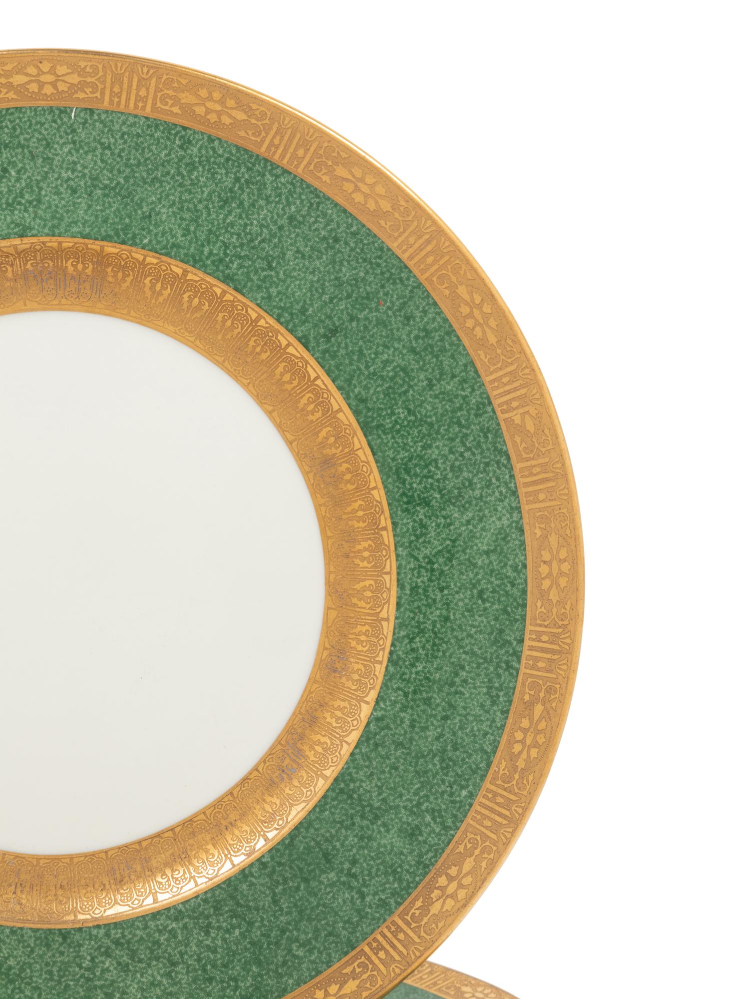 A Set of Twelve Cauldon Porcelain Service Plates Retailed by Tiffany & Co.