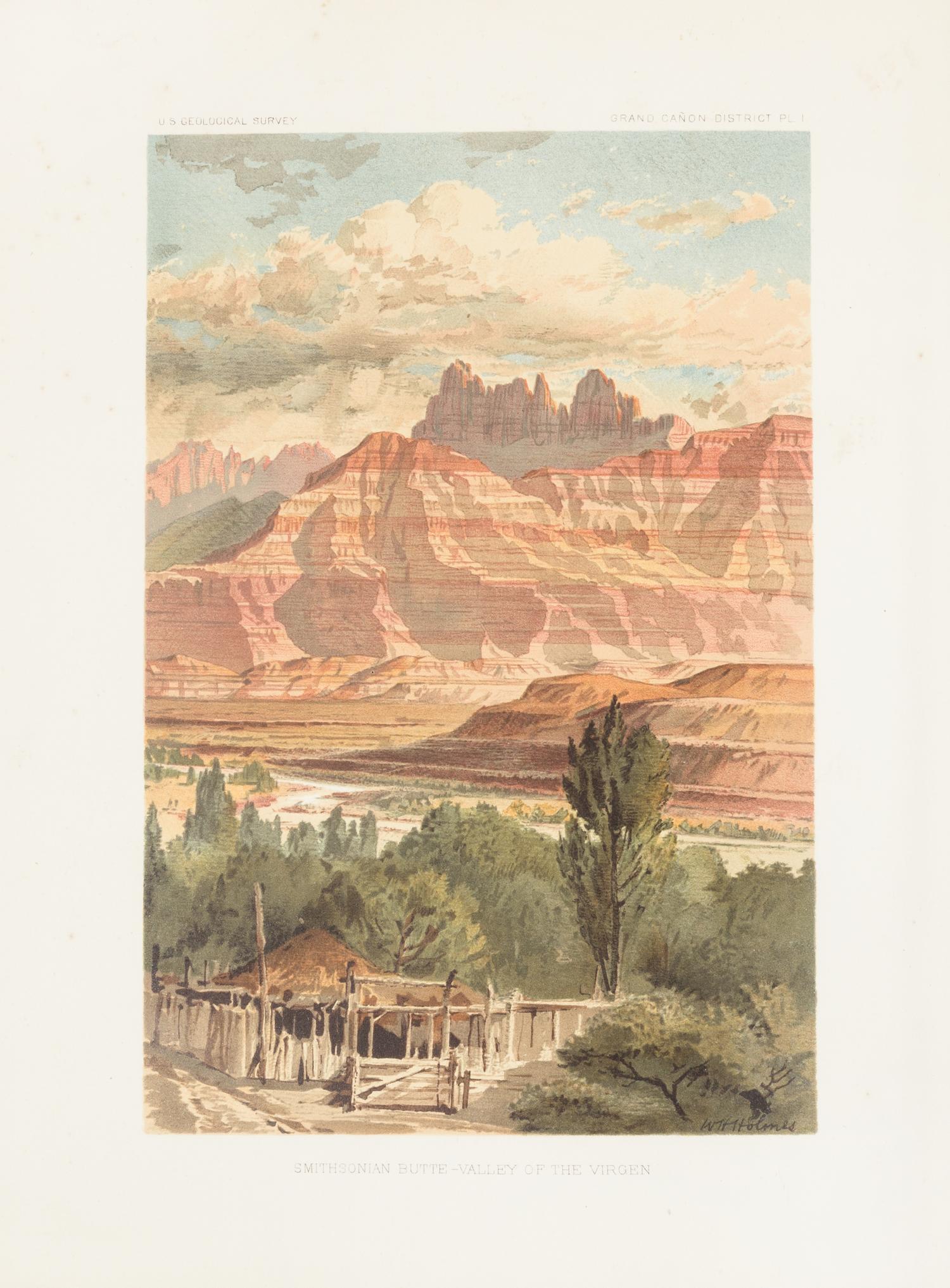 DUTTON, Clarence E. Tertiary History of the Grand Cañon District. Washington, 1882. Illustrated text volume only.