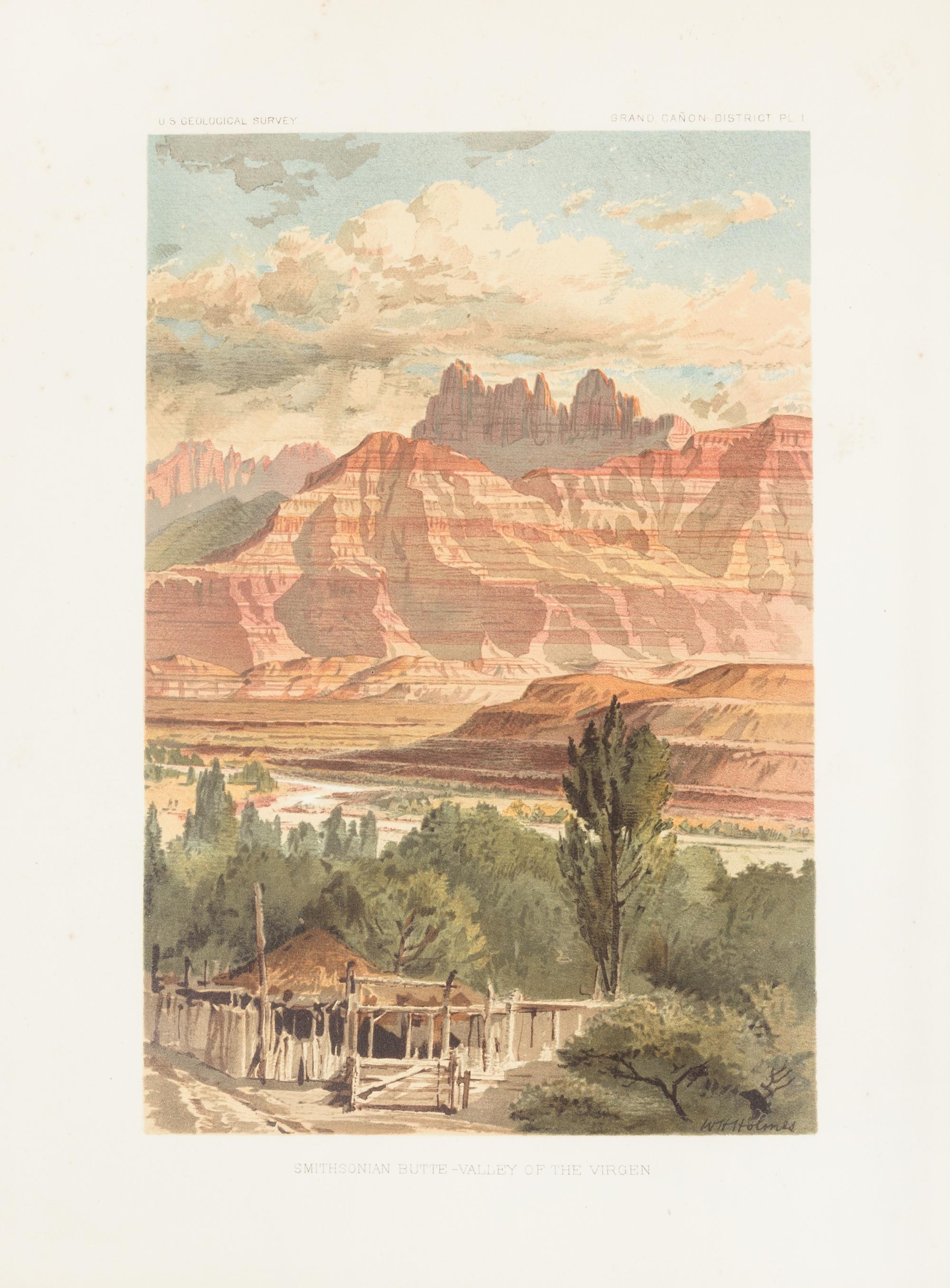 DUTTON, Clarence E. Tertiary History of the Grand Cañon District. Washington, 1882. Illustrated text volume only.