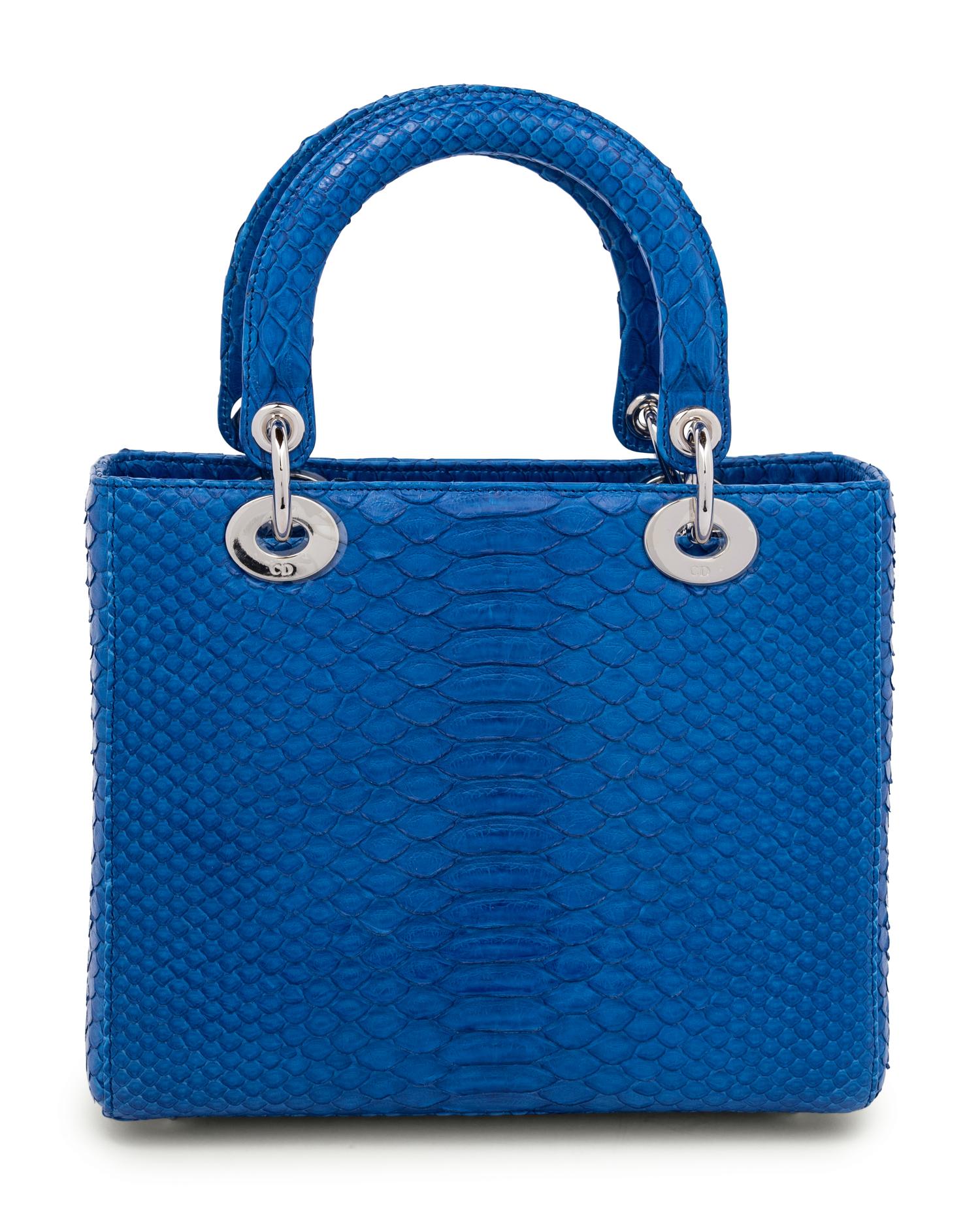 Christian Dior Blue Python Small Lady Dior Bag, 2012