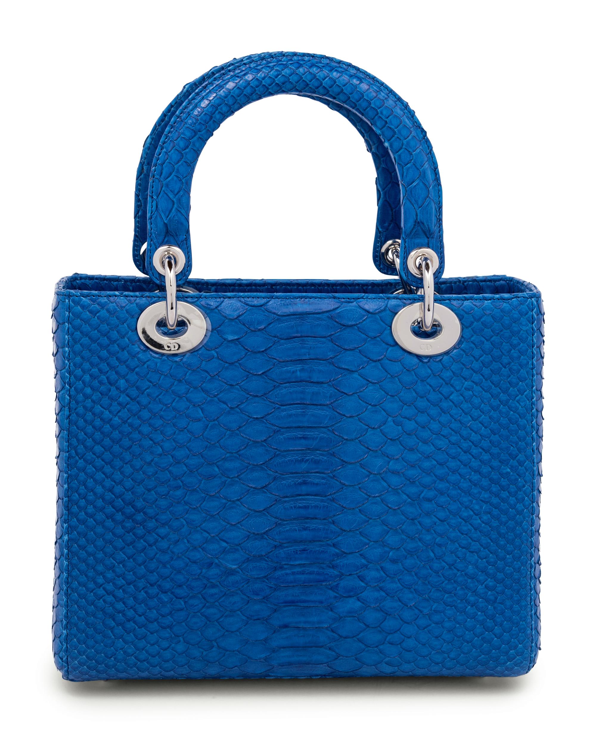 Christian Dior Blue Python Small Lady Dior Bag, 2012