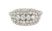 A White Gold and Diamond Ring, 3.80 dwts.