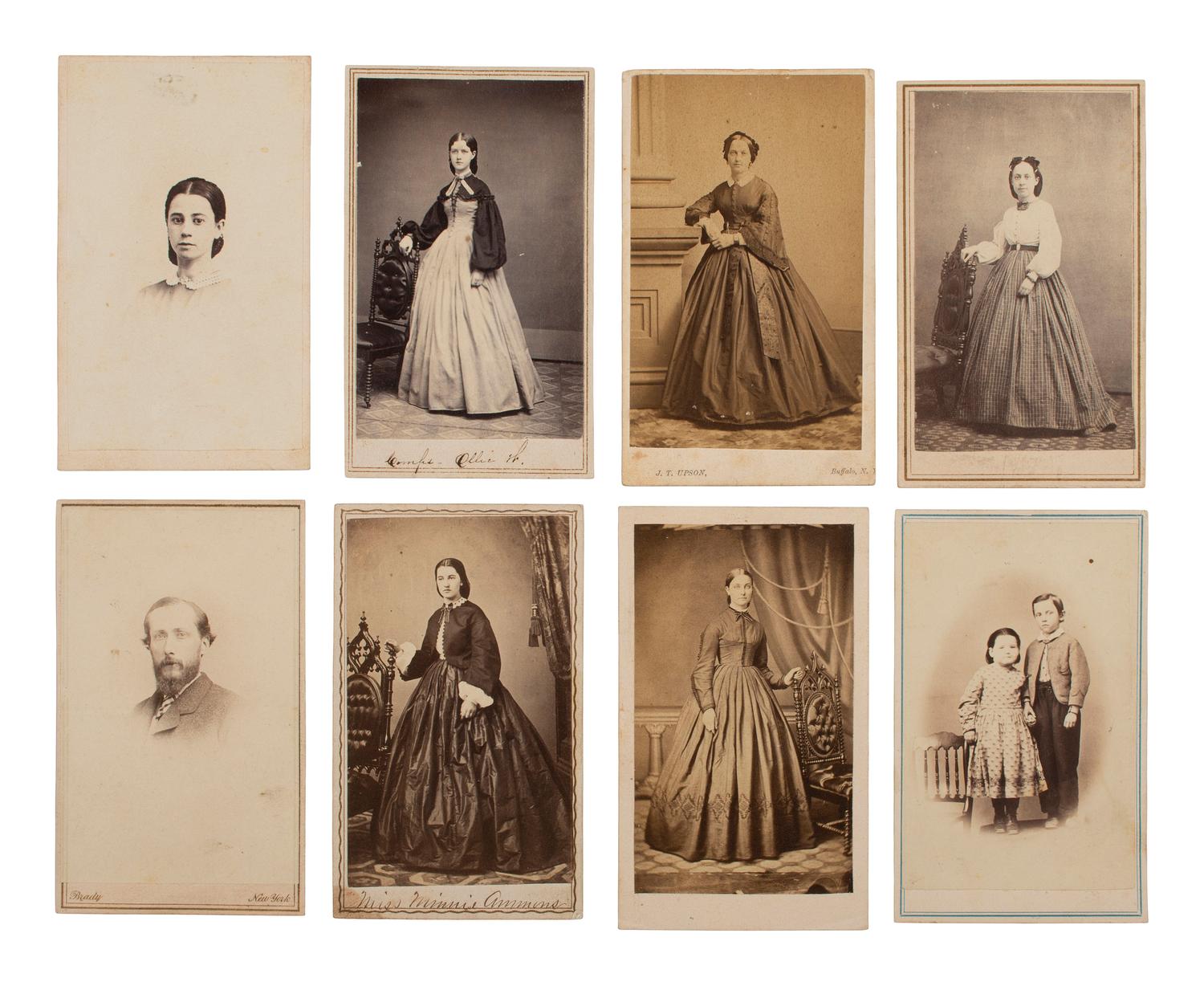 [CIVIL WAR] Civil War CDV collection likely assembled by a soldier, incl. generals, signed portraits, and a view of "The Castle" in Vicksburg, MS.