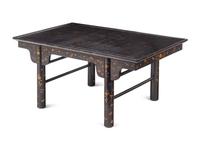 A Chinese Export Style Lacquered and Parcel-Gilt Low Table