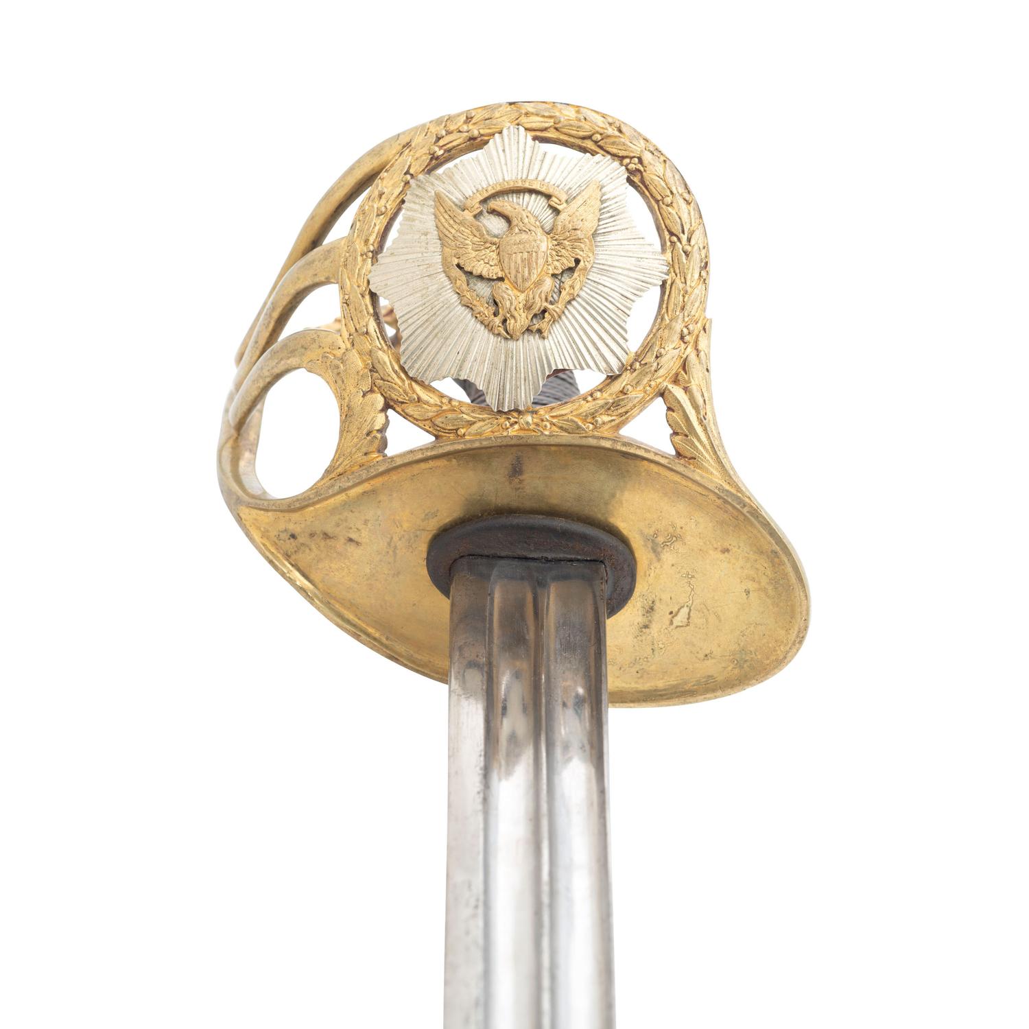The French Cent Guard Hilted Heavy Cavalry Officers Saber of Capt. Arnold Rand, Capt. 1st Mass. & Col. 4th Mass Cavalry