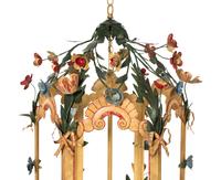 A French Painted Tole Hall Lantern