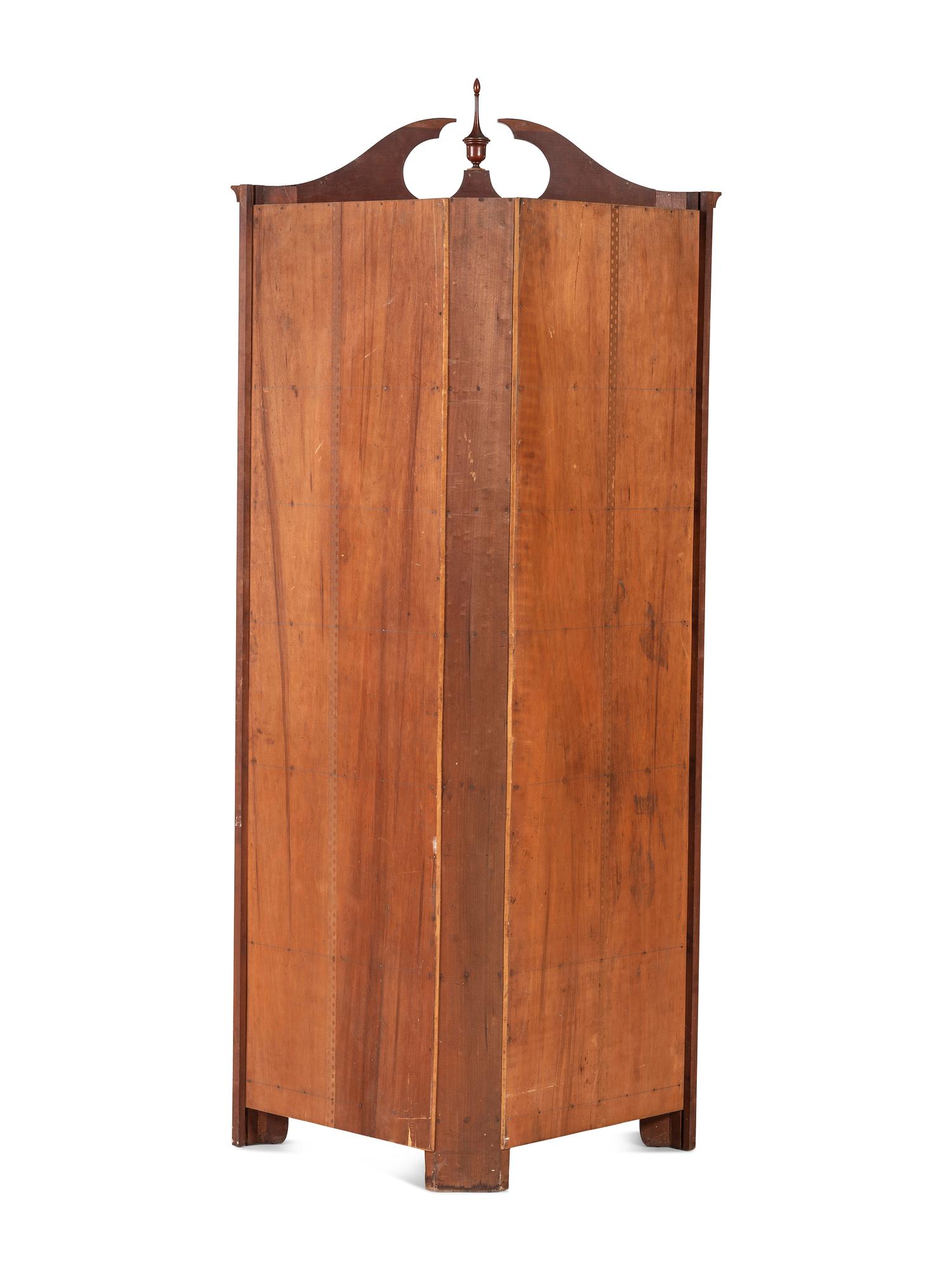 A Federal Style Cherry Corner Cupboard