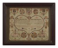 Johannes Bard (1797-1861), A Fraktur: Birth and Baptism Record for Johannes Fieffer, Germany Township, Adams County, PA, Dated "1820"