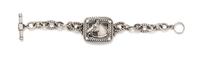 A Sterling Silver and Diamond Horse Motif Bracelet, Kieselstein-Cord, Circa 2004, 29.70 dwts.