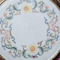 A Canton Enamel on Copper 'Quails' Spittoon