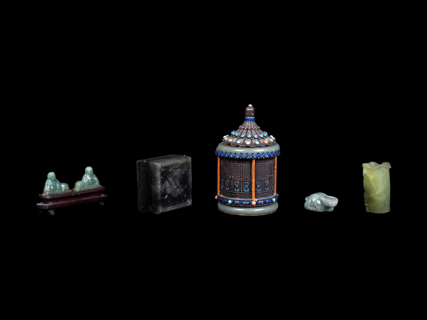 Six Chinese Jade and Jadeite Articles
