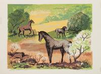 Five Works: Bishop's Chapel, edition 25/130; Spring Pastures , edition 23/130; Lilies , edition 31/120; New Mexico Village , edition 63/115; The Beaver Pond