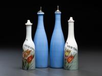 Four Glass Barber Bottles