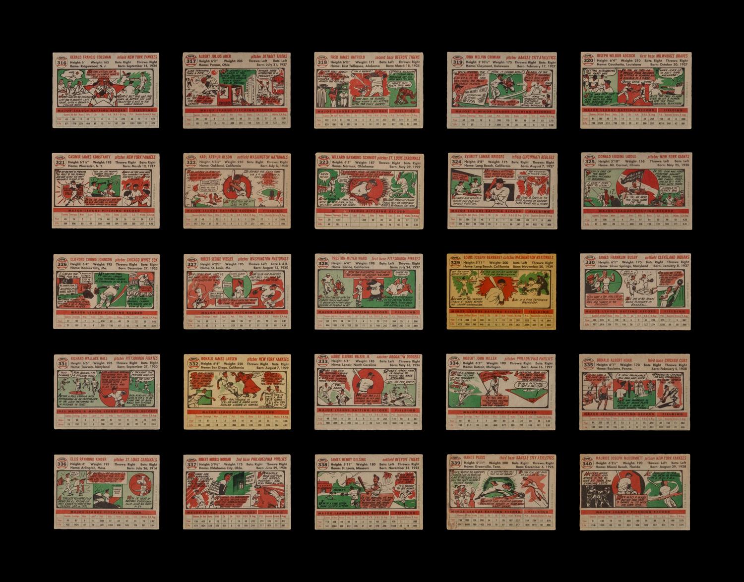 A Near Set of 1956 Topps Baseball Cards (330/340)