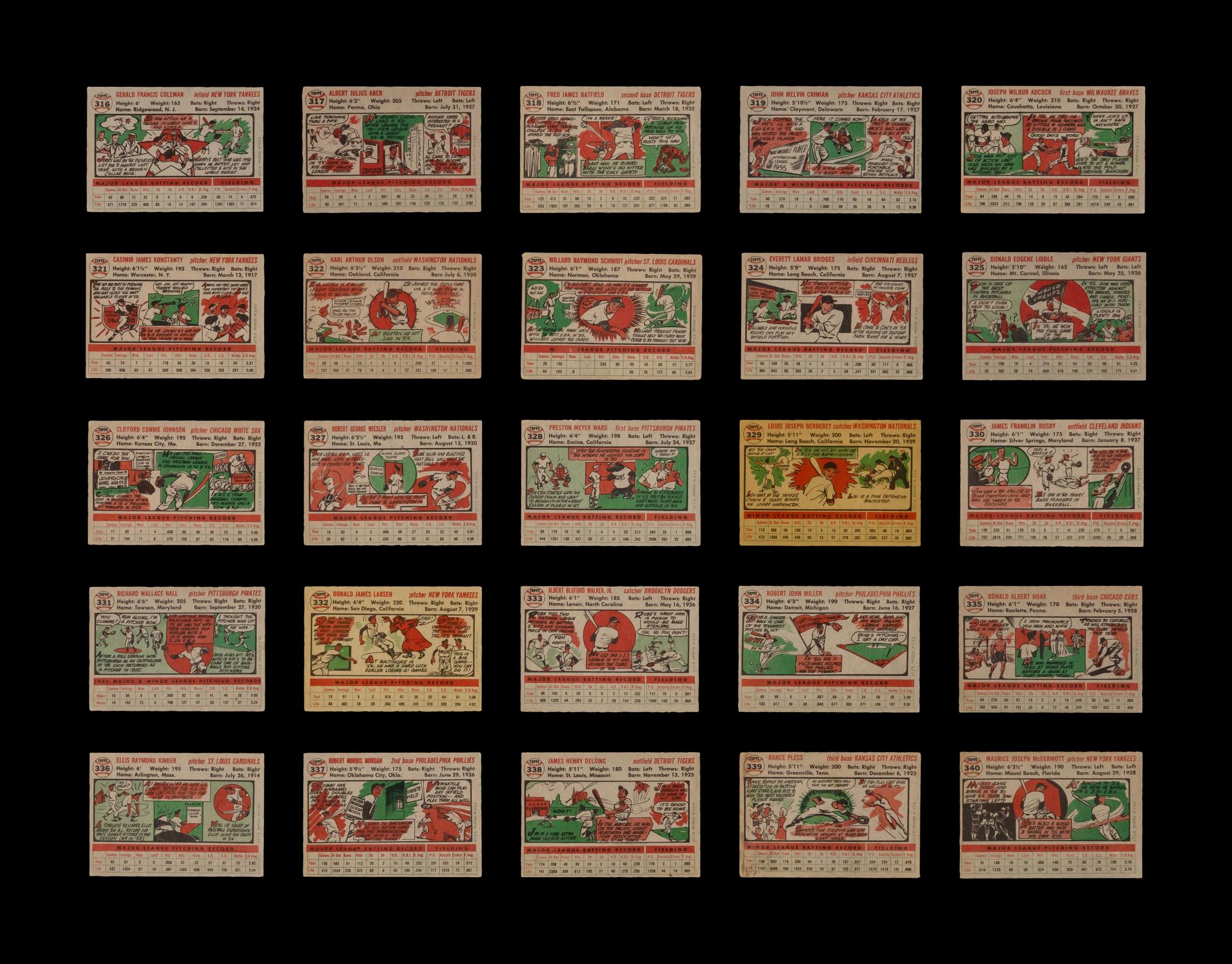 A Near Set of 1956 Topps Baseball Cards (330/340)