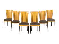 A Part-Ebonized Birch Dining Set