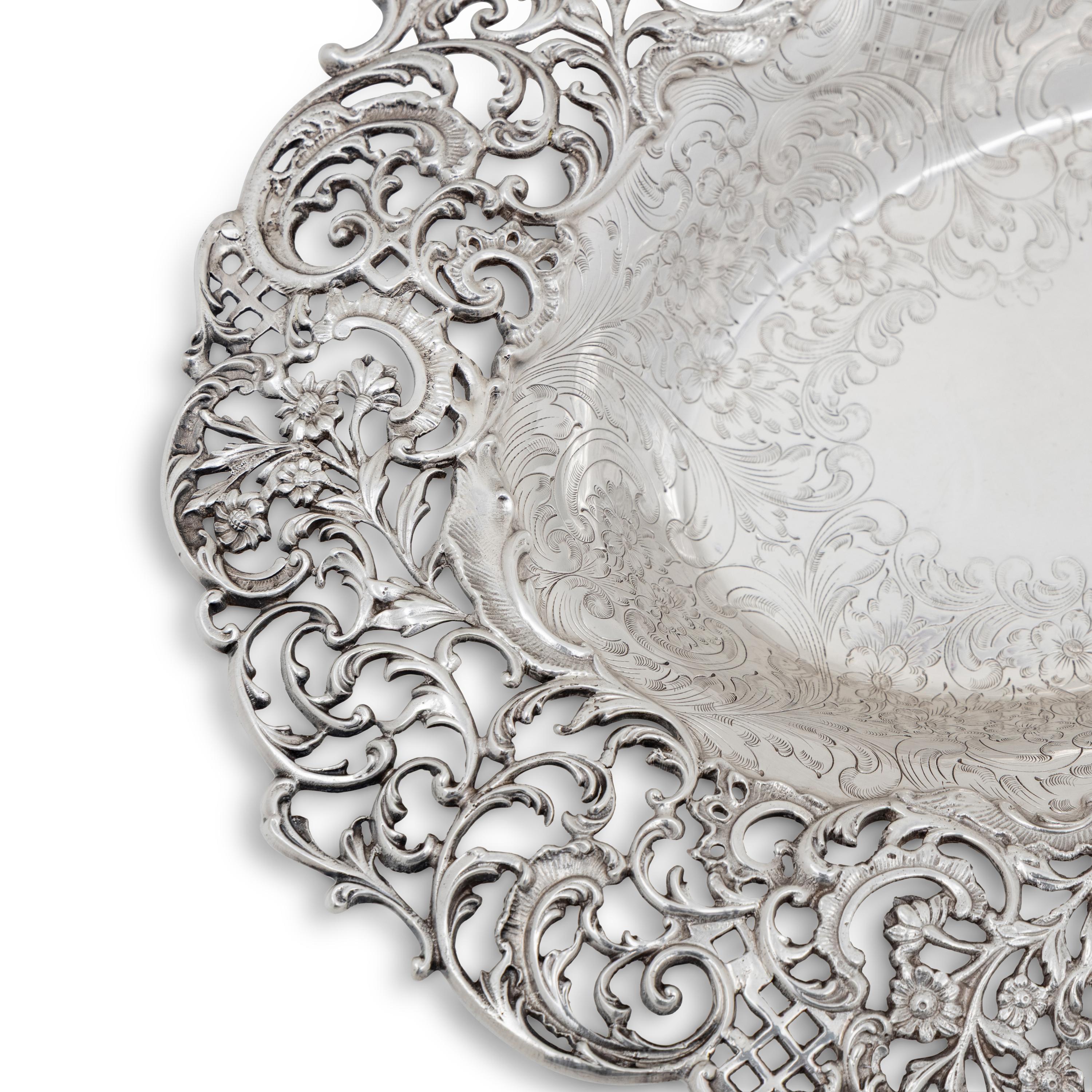 An American Silver Pierced Center Bowl
