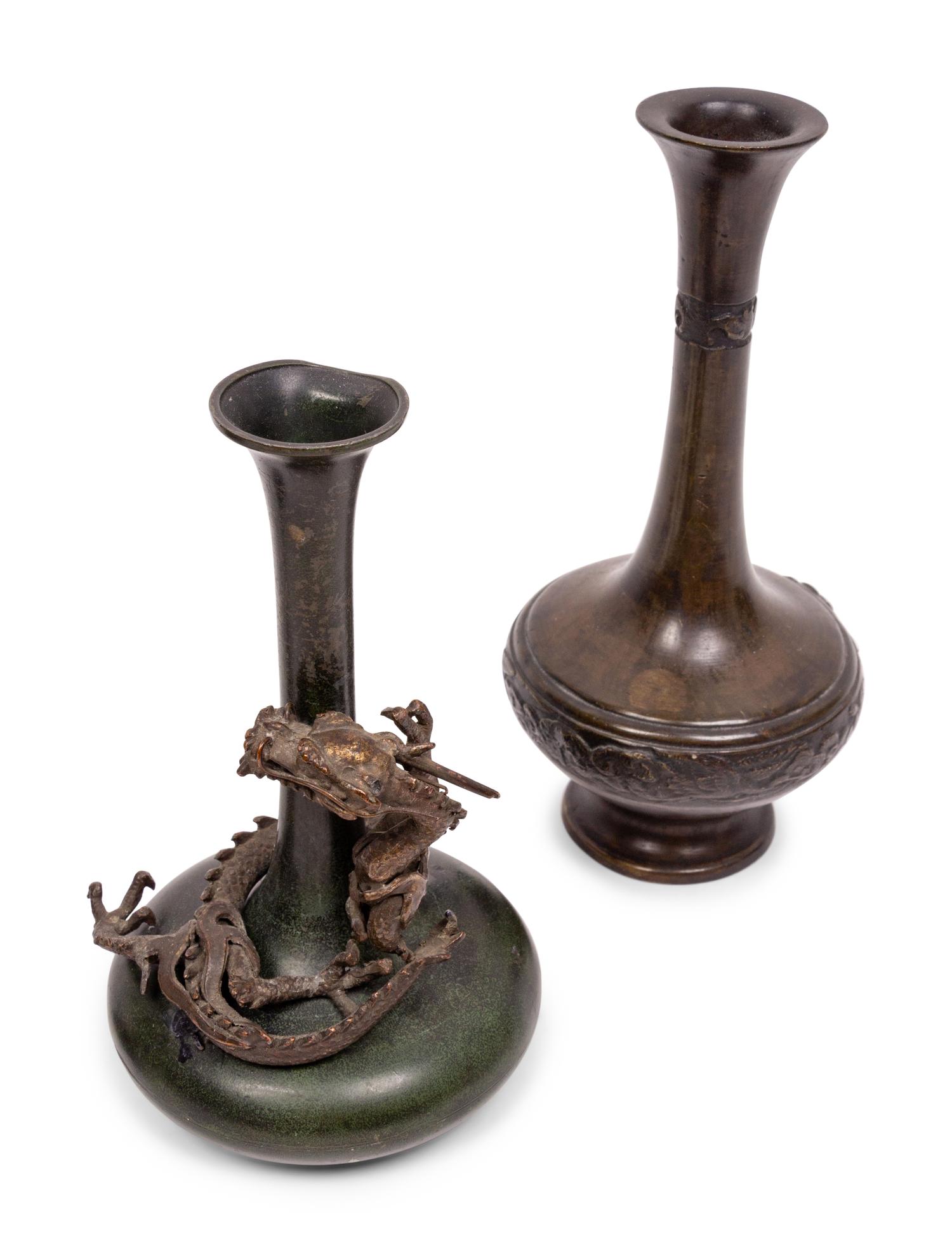 Two Pairs of Japanese Bronze Vessels