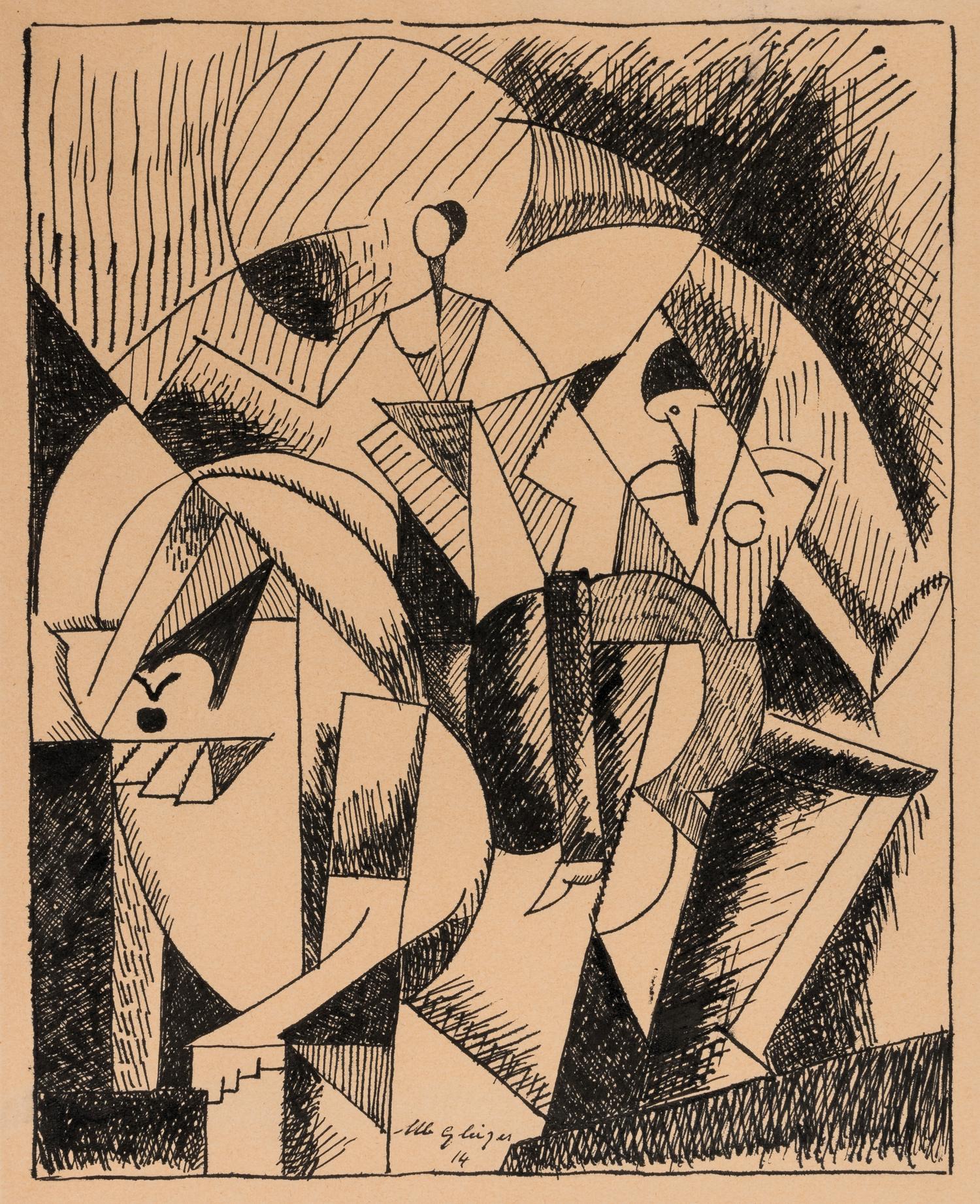 Sur une Écuyère de Cirque , 1914