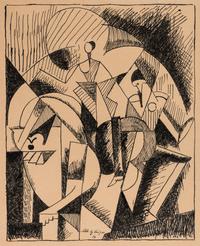 Sur une Écuyère de Cirque , 1914
