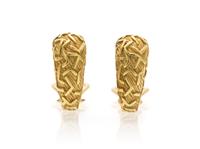 A Pair of 18 Karat Yellow Gold Earclips, 7.60 dwts.