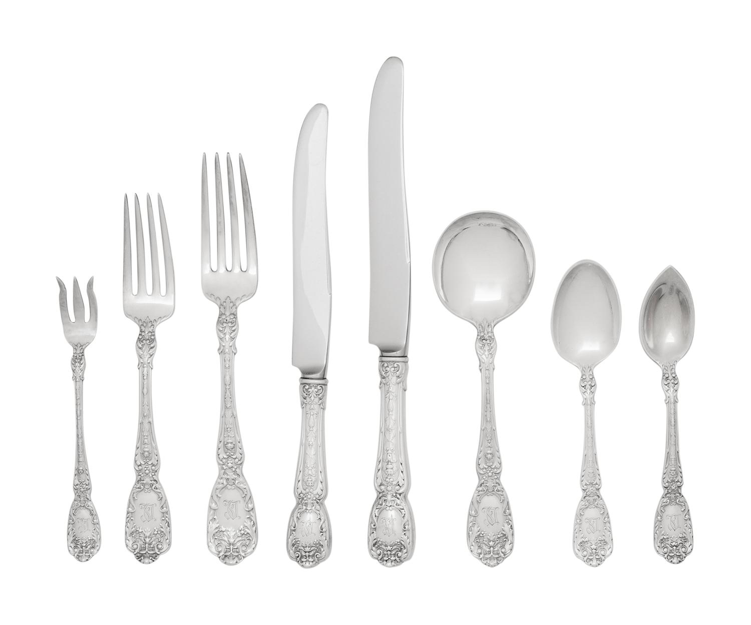 An American Silver Flatware Service