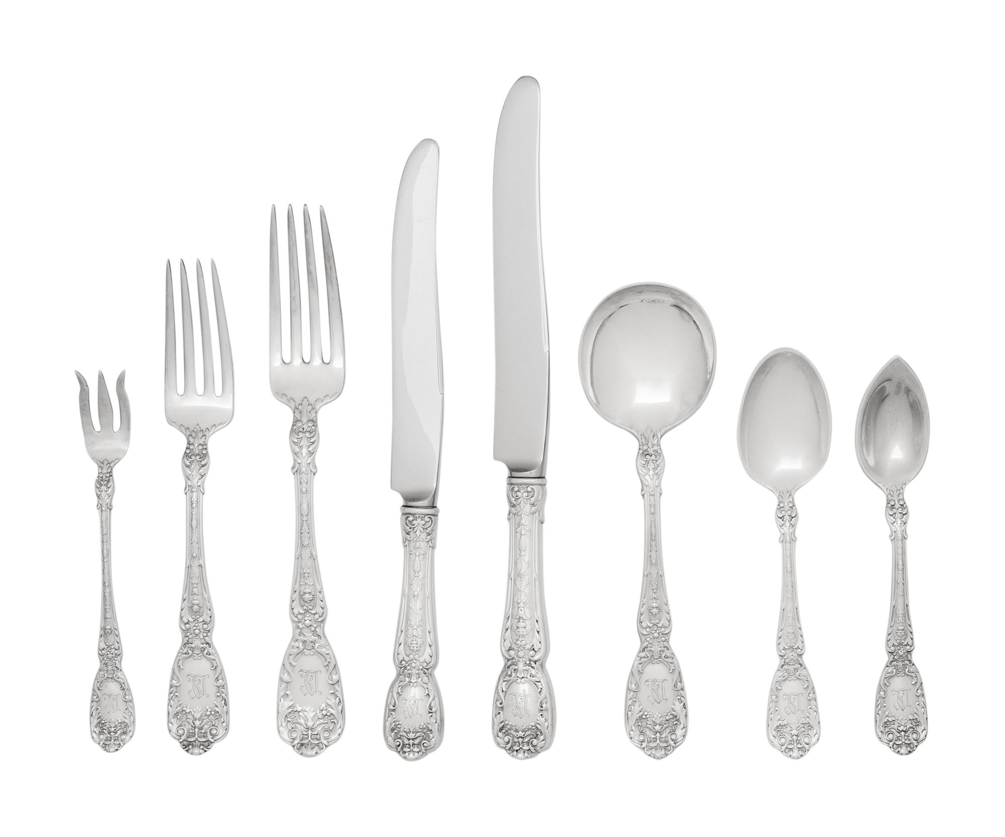 An American Silver Flatware Service