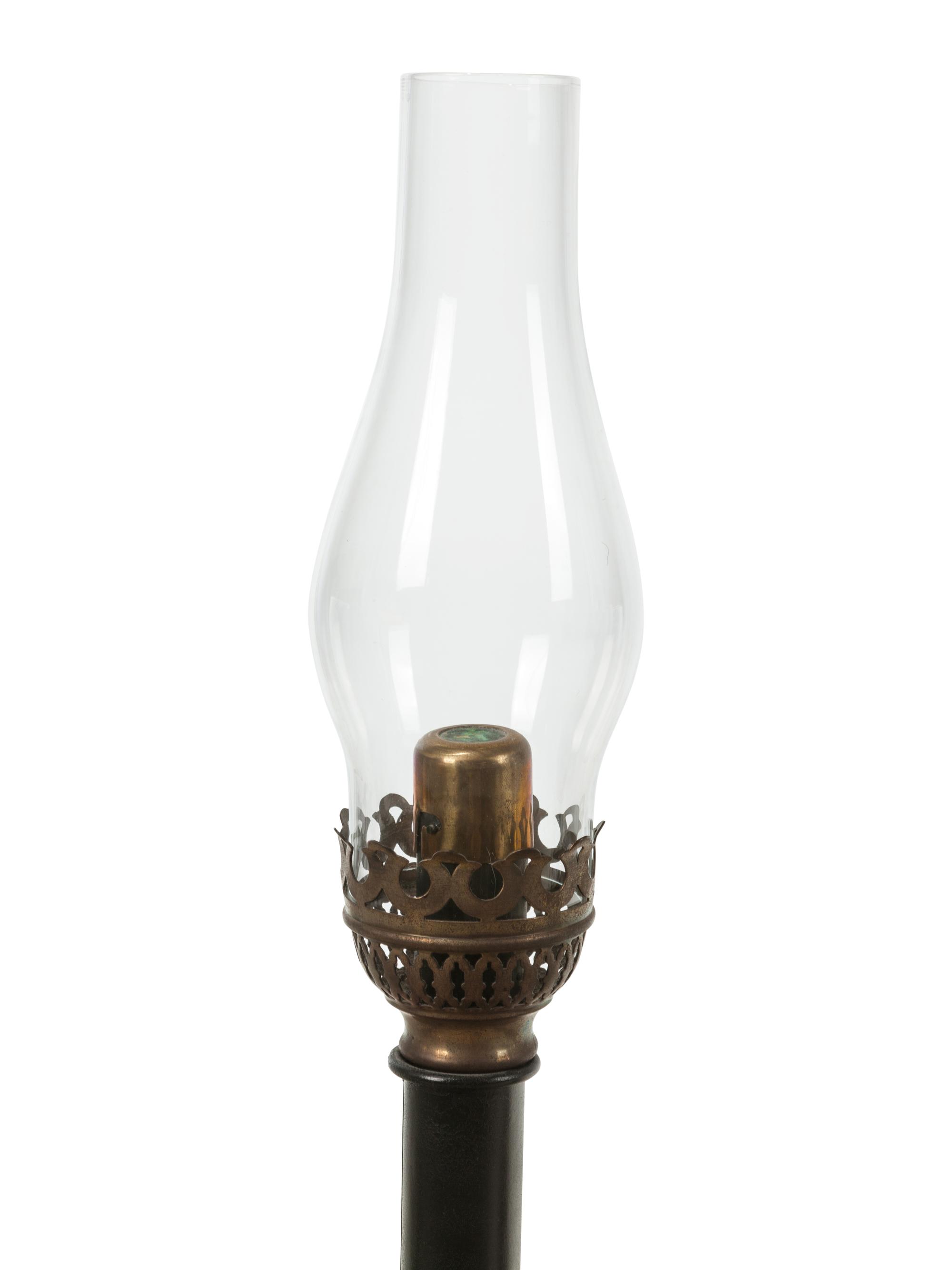 Two French Tole Three-Light Candelabra