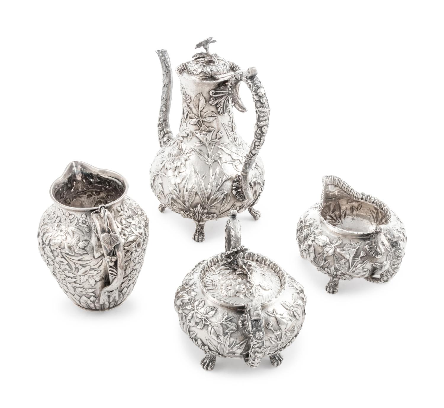 An American Silver Three-Piece Tea Service