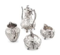 An American Silver Three-Piece Tea Service