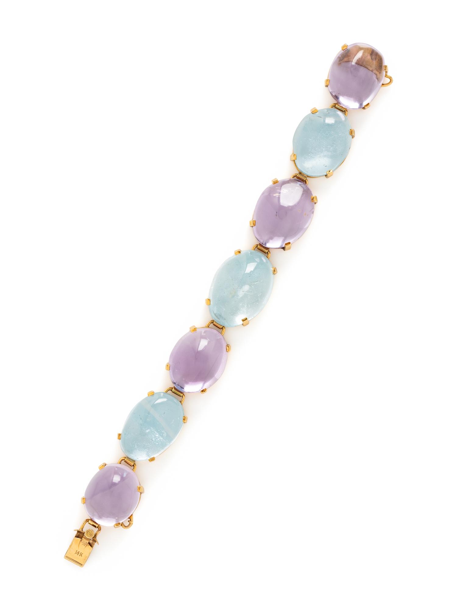 YELLOW GOLD AND MULTIGEM BRACELET AND RING