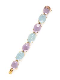 YELLOW GOLD AND MULTIGEM BRACELET AND RING