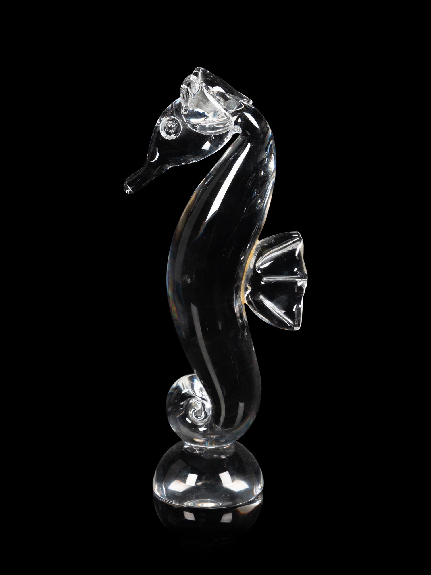 A Steuben Glass Seahorse Figure