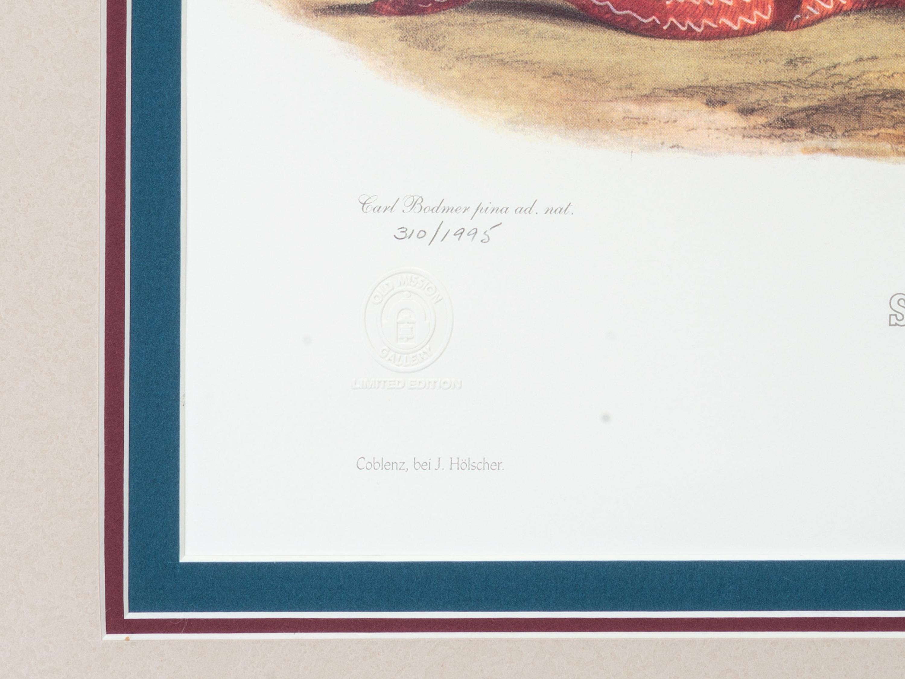 Two Old Mission Gallery Limited Edition Karl Bodmer Prints